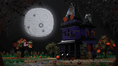 Finally finished my Halloween project: A Haunted House + Animation. : r/lego