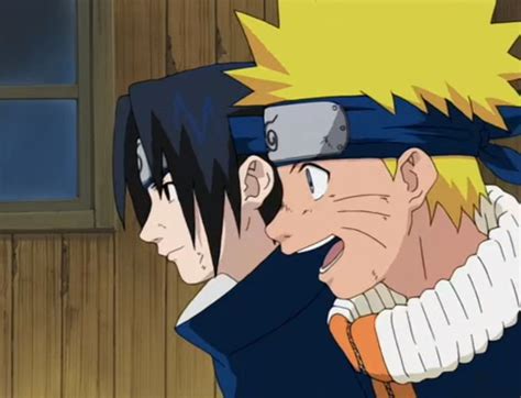 Sasuke and Naruto Smiling