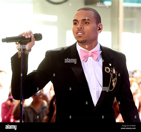 Chris Brown performing live at Rockefeller Center as part of the 'Today ...