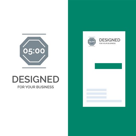 Stop Work Rest Stop Work Working Grey Logo Design and Business Card Template 19177894 Vector Art ...