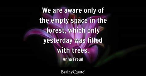 Anna Freud - We are aware only of the empty space in the...