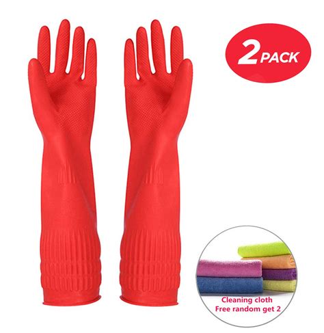 Best Kitchen Rubber Cleaning Gloves Dishwashing Extra Large - Home Appliances