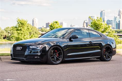 Fancy Look of Black Audi S5 Wearing Gloss Black Avant Garde Wheels ...