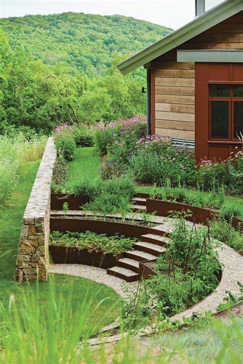 Sloping garden idea #slopinggarden in 2020 | Landscape design, Sloped ...