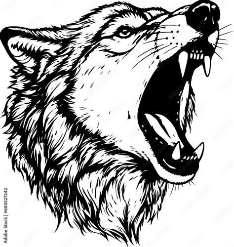 wolf head mascot, wolf head tattoo, illustration of a wolf, wolf head ...