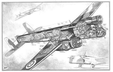 AW38 Whitley Cutaway Drawing available as Framed Prints, Photos, Wall ...