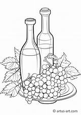 Grapes Coloring Pages » Free Download Artus Art sketch template