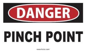 Adhesive Vinyl Labels 'Danger: Pinch Hazard', HCL Labels | VWR