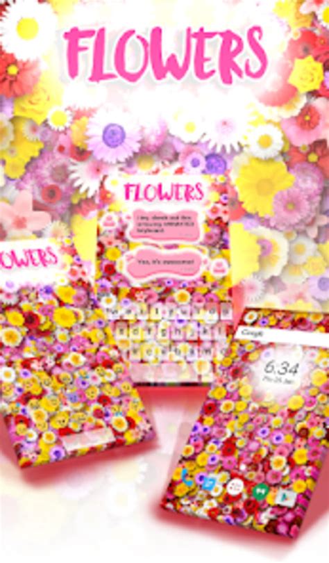 Flowers Animated Keyboard Li لنظام Android - تنزيل