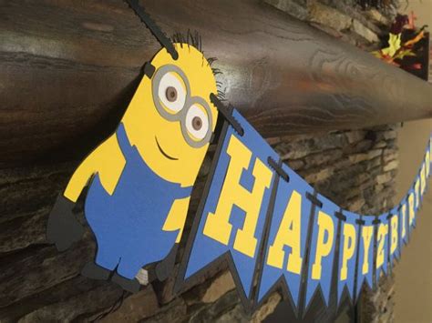 Minion Inspired Birthday Banner Minion Party by PaperMadeParty | Minion birthday, Minions ...