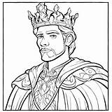 Download Line Drawing Of A Regal King Coloring Pages Online  Creative sketch template