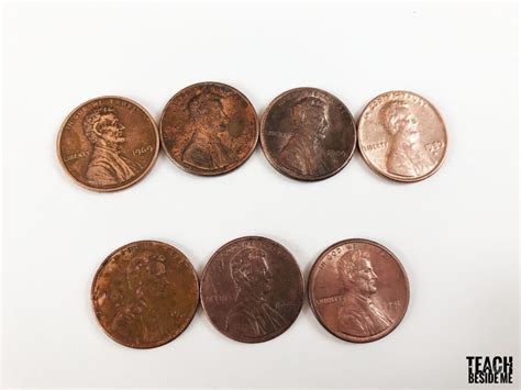 Science Experiment: How to Clean Pennies - Teach Beside Me