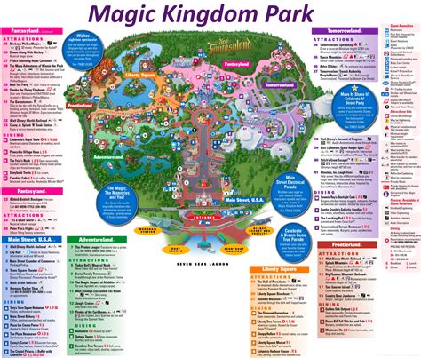 Magic Kingdom Park Map - Orlando - Walt Disney World Magic Kingdom Map - Ontheworldmap.com