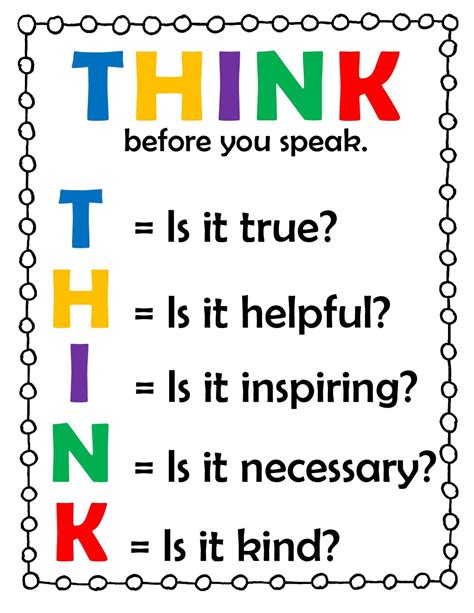 THINK Before You Speak Lesson Plan | The Responsive Counselor