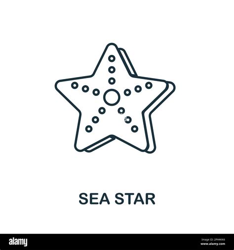 Sea Star line icon. Monochrome simple Sea Star outline icon for ...