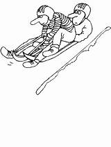 Winter Sports Sled Coloring Pages & coloring book sketch template