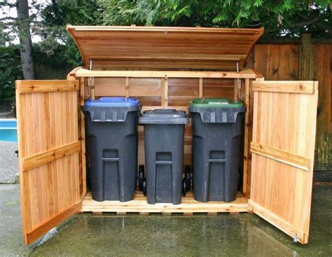 deara: Trash can storage shed diy