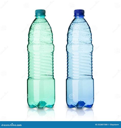 Plastic Mineral Water Bottles Isolated on White Background Stock Photo - Image of single ...