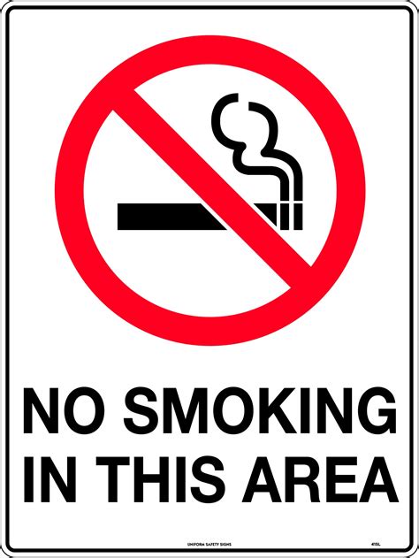 No Smoking In This Area Printable Signs