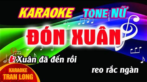 Đón Xuân Karaoke Tone nữ - YouTube