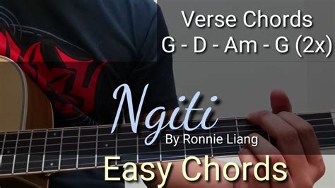 Ngiti - Ronnie Liang (Easy Guitar Tutorial Chords) - YouTube