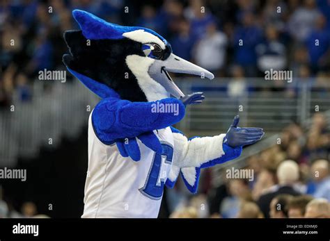 Omaha, NE USA. 10th Jan, 2015. Creighton Bluejays mascot Billy Bluejay ...