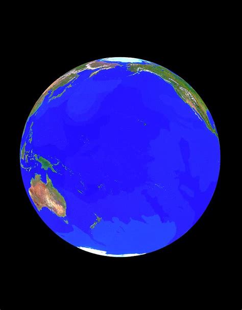 Satellite View Of Earth Showing The Pacific Ocean by Copyright Tom Van Sant/geosphere Project ...