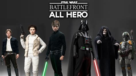 STAR WARS Battlefront - All Hero Character GAMEPLAY (Heroes & Villains ...