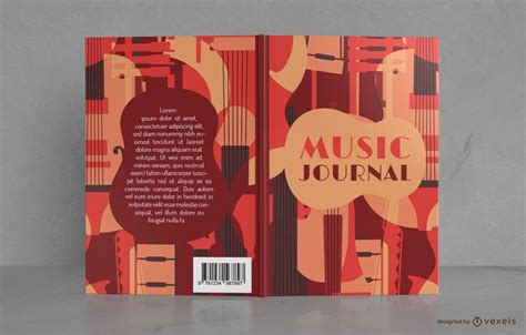 Vintage Style Music Journal Book Cover Design - Vector Download