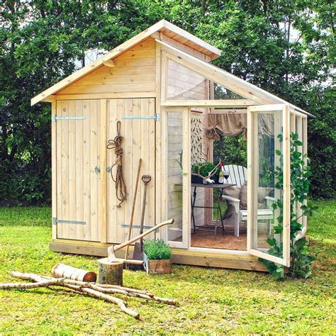 greenhouse-storage-shed-combination | Greenhouse shed, Backyard sheds, Magical garden