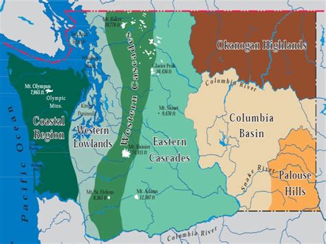 Cascade Range Map