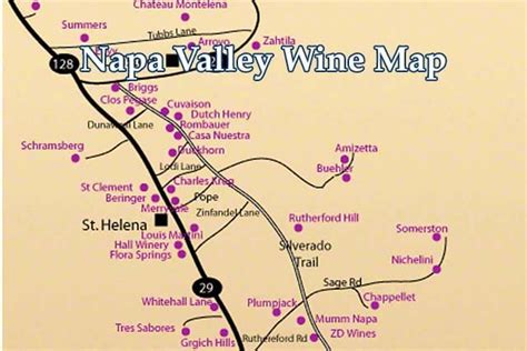 napa-valley-winery-map-best - Wine Country Getaways