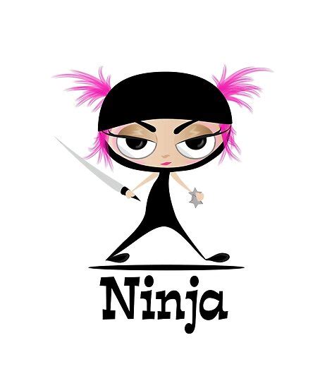 "Cute Ninja Girl Vector Art" Poster by booo | Redbubble