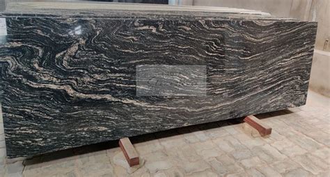 15-17 mm Black Lapotra Granite Slab, For Flooring in Ajmer - Khushi Marble