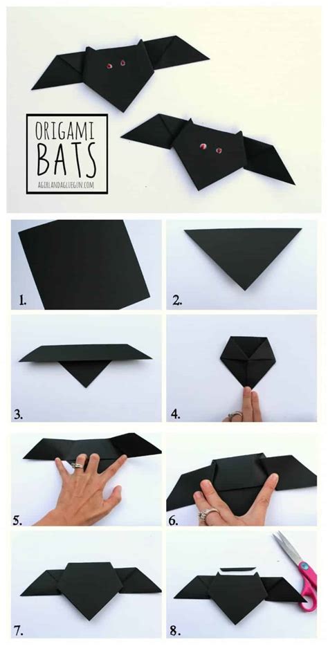 origami bats - A girl and a glue gun