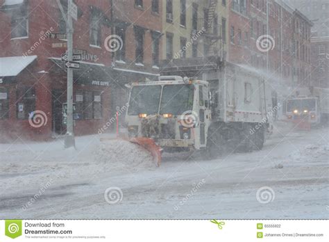 Snow Plow in Manhattan New York Editorial Photography - Image of eastern, east: 65555922