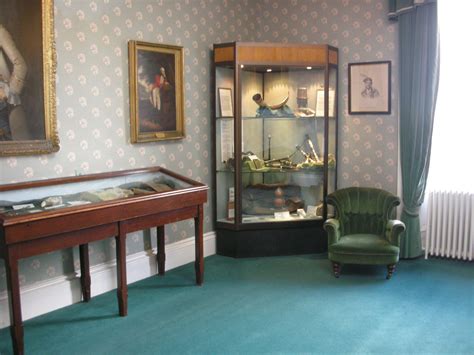 Display cases containing Macleod & Bonnie Prince Charlie artifacts inside Dunvegan Castle. RA's ...