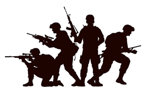 Free Vector | Flat design soldier silhouette