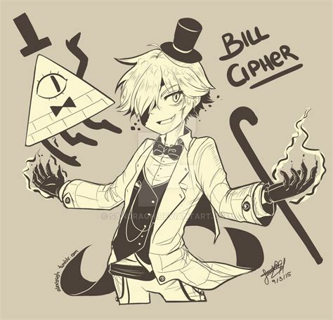 Bill Cipher (Human Version) by SandraGH on DeviantArt