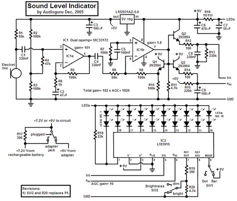 Audio Spectrum Analyzer Circuit Diagram