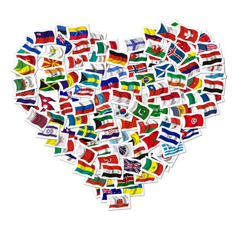 Flags of All countries in heart shape - JANCOK