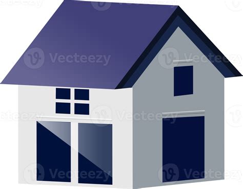 Blue house with roof PNG transparent. 19875997 PNG