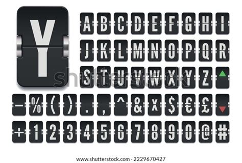 Black Scoreboard Abc Font Numbers Showing Stock Vector (Royalty Free) 2229670427 | Shutterstock