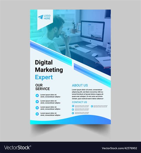 Digital marketing flyer templates Royalty Free Vector Image