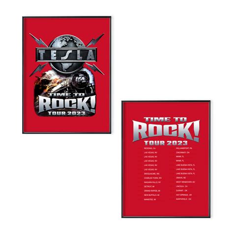 Tesla Time To Rock! Tour 2023 Poster Set sold by Martin Smith | SKU 88688892 | Printerval