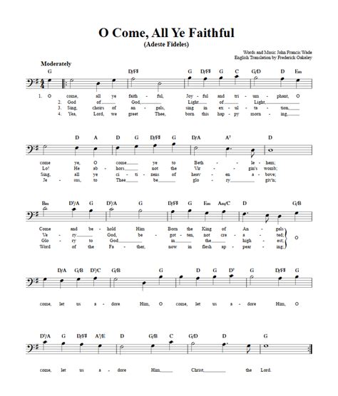 O Come Let Us Adore Him Chords - Sheet and Chords Collection