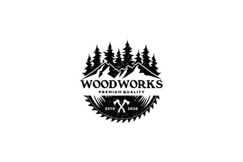 Sawmill Logo for Carpentry, Woodworkers Graphic by quatrovio · Creative Fabrica