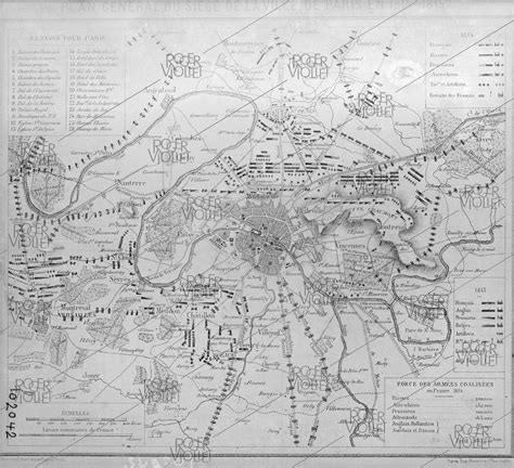 Map of the siege of Paris (1814-1815).