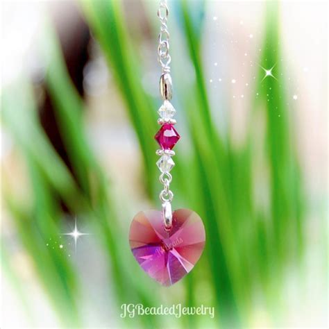 Hot Pink Heart Swarovski Crystal - JGBeads