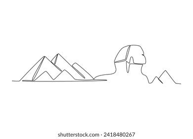 "Single one line drawing of famous giza pyramids egypt" – 30 Ảnh, vector, đối tượng 3D và hình ...